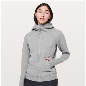 Lululemon sweater/Hoodie 8/10 light pink and gray.